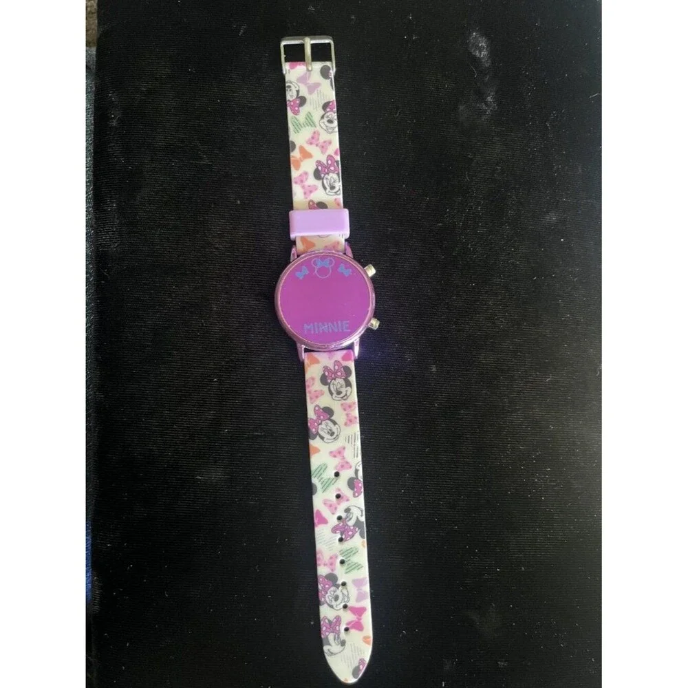 Disney Minnie Mouse LED Digital Watch Pink Band Kids Youth
